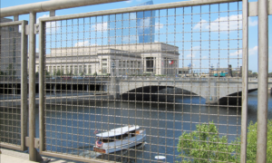 Wire Mesh used in Railing along River